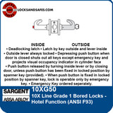 Sargent 10XG50 Hotel Bored Lock