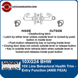 Sargent 10XG24 BHW Entry Function