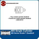 Sargent 485 Single Cylinder Deadbolt