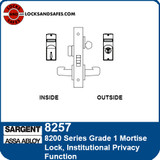 Sargent 8257 Institutional Privacy Mortise Lock