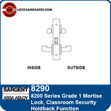 Sargent 8290 Classroom Security Holdback Mortise Lock