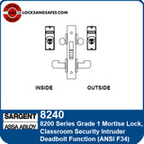 Sargent 8240 Classroom Security Intruder Mortise Lock
