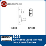 Sargent 8236 Closet Mortise Lock