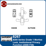 Sargent 8267 Institutional Privacy Mortise Lock
