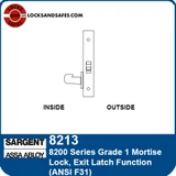 Sargent 8213 Exit Latch Mortise Lock