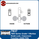 Sargent 7837 Classroom Mortise Lock