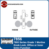Sargent 7856 Office Mortise Lock | Sargent 7856 Inner Entry Mortise Lock