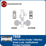 Sargent 7858 Institutional Privacy Mortise Lock