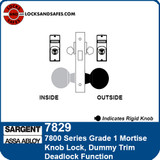 Sargent 7829 Dummy Trim Deadlock Mortise Lock