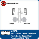 Sargent 7824 Room Door Mortise Lock