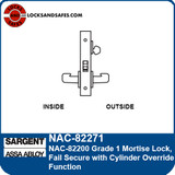 Sargent NAC-82271 Fail Secure Mortise Lock | Sargent NAC82271