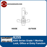 Sargent 8255 Office Mortise Lock | Sargent 8255 Entry Mortise Lock