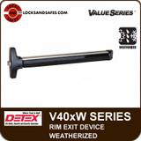 Detex ValueSeries V40xW - Weatherized Rim Exit Device | Value Series V40xW