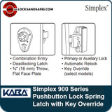 Simplex 938 Pushbutton Lock Key Override | Simplex938