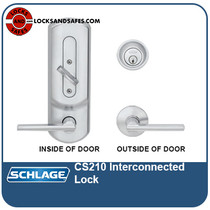 Schlage S251PD-SAT S200-Series Commercial Tubular Interconnected Double Locking Polished Brass