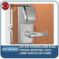 Standalone Electronic Mortise Locks | Schlage CO-250-MS | User Rights on Card