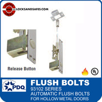 PDQ 93102 Series Self-latching Automatic Flush Bolts For Hollow Metal Doors