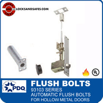 PDQ 93103 Series Automatic Flush Bolt with Bottom Fire Bolt for Hollow Metal Doors