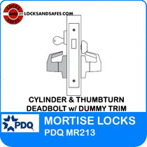 Single Cylinder and Thumbturn Deadbolt with Dummy Trim Mortise Locks | PDQ MR213 Mortise Locks | Cylinder Lock | Deadbolt Lock | F Sectional Trim