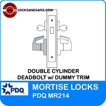 Double Cylinder Deadbolt with Dummy Trim Mortise Locks | PDQ MR214 Mortise Locks | Cylinder Lock | Double Cylinder Locks | F Sectional Trim