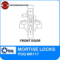 Grade 1 Single Cylinder Front Door Mortise Lockset | PDQ MR117 Mortise Locks | Front Door Single Cylinder Lock | J Series Sectional Trim
