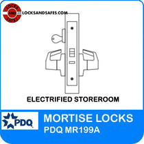 Grade 1 Electrified Stroreroom Mortise Locks | Dorma M9080EL Electrified Mortise Locks | PDQ MR199A | J Wide Escutcheon Trim