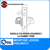 Grade 1 Single Cylinder Deadbolt with Dummy Trim Mortise Locks | PDQ MR215 Mortise Locks | Durable Mortise Locks | F Series Escutcheon Trim