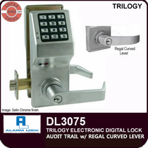 Alarm Lock Trilogy DL3075 Standalone Access Control System with Audit Trail and Regal Curved Lever | Alarm Lock DL3075 | Alarm Lock DL3075IC