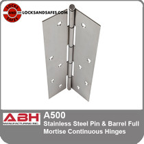 ABH A500 Stainless Steel Pin & Barrel Continuous Hinges Full Mortise