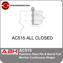 ABH AC515 Stainless Steel Pin & Barrel Full Mortise Continuous Hinges