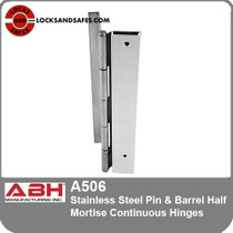 ABH A506 Stainless Steel Pin & Barrel Half Mortise Continuous Hinges