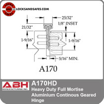 ABH A170HD Full Mortise Aluminum Continuous Gear Hinges