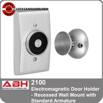 ABH 2100 Electromagnetic Door Holder - Recessed Wall Mount with Standard Armature