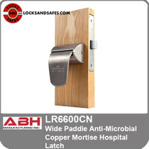 ABH LR6600CN Wide Paddle Anti-Microbial Copper Mortise Hospital Latch
