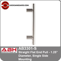 BH AB3301-S Straight Flat End Pull - 1.25” Diameter | Single Side Mounting