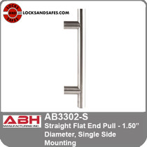 ABH AB3302-S Straight Flat End Pull - 1.50” Diameter | Single Side Mounting