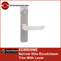 Townsteel ED8900NE Narrow Stile Escutcheon Exit Trim With Lever For 9700, 8900 and 3700 Exit Devices