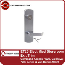 Command Access ET25 Electrified Storeroom Exit Trim | For Command Access PD25, Cal Royal 7700 series & Von Duprin 98/99 Exit Devices