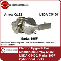 Command Access Electric Upgrade For Mechanical Arrow QL82, LSDA C5400, Marks 195F Cylindrical Locks