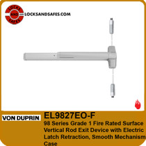 Von Duprin EL9827EO-F Fire Surface Vertical Rod Exit Device Electric Latch Retraction | Von Duprin EL9827F SVR Fire ELR Device