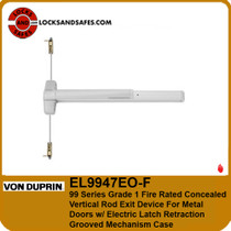 Von Duprin EL9947EO-F Fire Concealed Vertical Rod Exit Device with Electric Latch Retraction | Von Duprin EL9947 CVR Fire Device