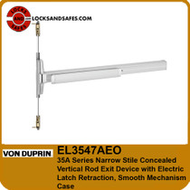 Von Duprin EL3547 Narrow Stile Concealed Vertical Rod Exit Device with Electric Latch Retraction | Von Duprin 3547 CVR ELR