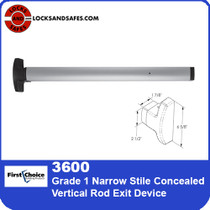 First Choice 3600 Concealed Vertical Rod Exit Device