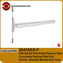 Von Duprin 3547 Fire Rated Narrow Stile Concealed Vertical Rod Exit Device