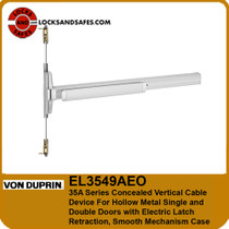 Von Duprin EL3549AEO | Grade 1 Concealed Vertical Cable Exit Device With Electric Latch Retraction For Hollow Metal Single and Double Doors, Smooth Mechanism Case