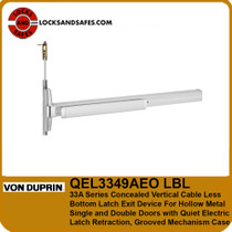 Von Duprin QEL3349AEO LBL | Concealed Vertical Cable Less Bottom Latch Exit Device For Hollow Metal Single and Double Doors with Quiet Electric Latch Retraction