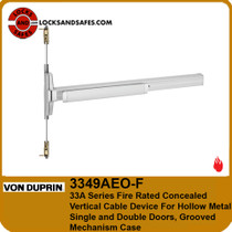 Von Duprin 3349AEO-F Fire Concealed Vertical Cable Exit Device For Hollow Metal Single and Double Doors