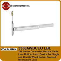 Von Duprin 3350AWDCEO LBL Concealed Vertical Cable Exit Device For Single and Double Wood Doors