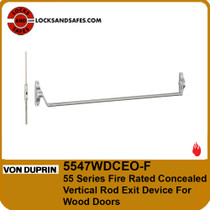 Von Duprin 5547WDCEO-F | Fire Rated Concealed Vertical Rod Exit Device For Wood Doors