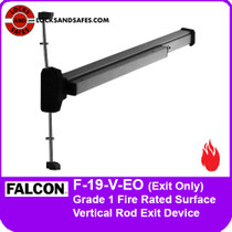 Falcon F-19-V-EO | 19 Series Grade 1 Fire Rated Surface Vertical Rod Exit Device